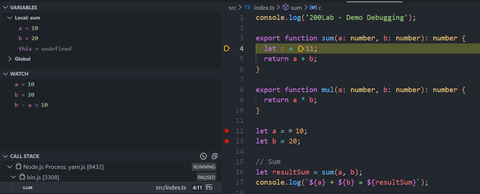 Cách debugger trên VSCode cho Typescript | 200Lab Blog