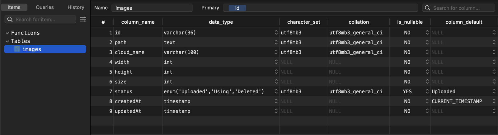 upload image sql